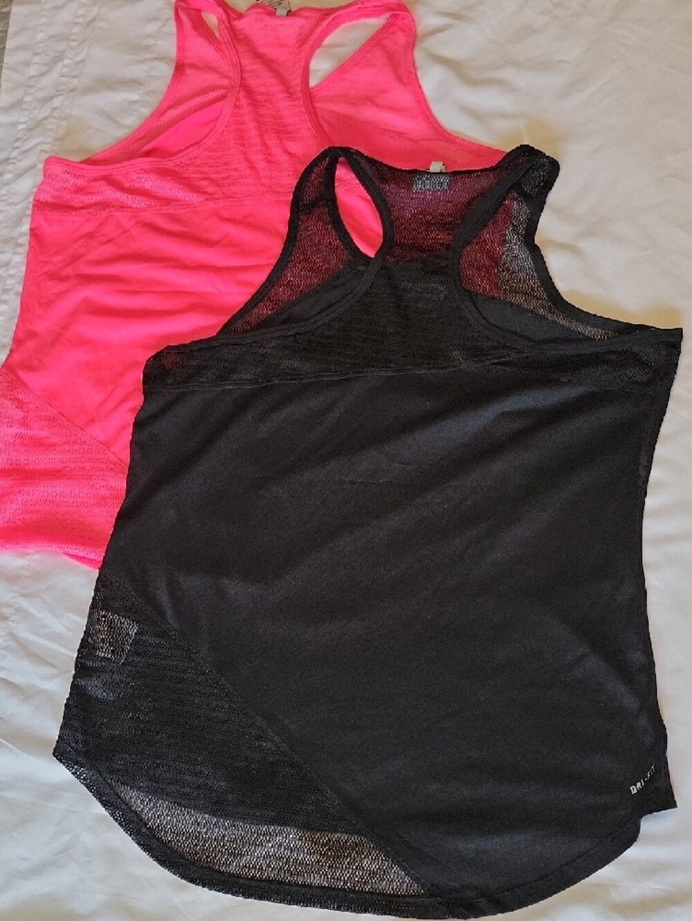 Nike Women’s Racerback Tank Top - Hot Pink & Black - Picture 2 of 3